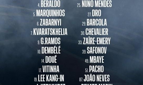 开云体育-巴黎客战切尔西大名单：与首回合相同，登贝莱、KK领衔